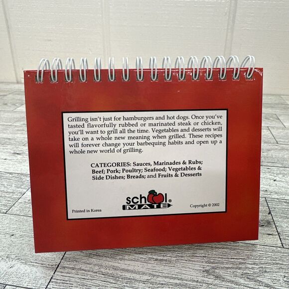 FROM THE GRILL -‎ GRILLING COOKBOOK - SCHOOLMATE - 2002 - Top Spiral - Stands Up - Picture 9 of 12